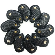 🇲🇾 Premium Magnetic Epon Golf Iron Headcover 10pcs (4-9PASX) (Black & Gold)