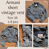 Armani jaket denim wanita/ Original Armani denim preloved jacket 