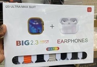 I20 Ultra Max Smart Watch + 7 Straps + Earbuds + Watch Case
