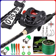 Sougayilang Fishing Set Cheap Complete Fishing Set 6ft-8ft Telescopic Fishing Rod with 6bb Casting F