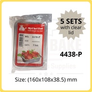 [Daily Bake] 4438-P My Chef Rectangle Aluminium Foil Tray with Clear Lid [5sets] 4438 P