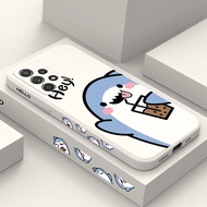 Phone Case For Samsung Galaxy A72 A52 A52S A42 A32 A22 A12 A02 A02S 4G 5G Cute Shark Silicone Cover