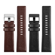 cowhide watchband For Diesel DZ7256 DZ4344 DZ1657 DZ12 Watch band Litchi grain 22 24 26 27 28 30 32 