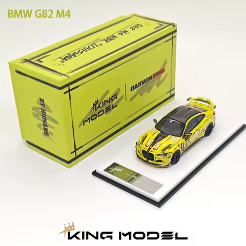 KING MODEL 1:64 BMW G82 M4 WBK Louisiana DarwinPRO Widebody Diecast Car Model In Stock Ready To Ship