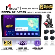 MONDES PERODUA BEZZA 2016-2025 2K Q-LED CAR ANDROID PLAYER WITH 360 CAMERA (10"/8GB RAM 128GB CARPLA