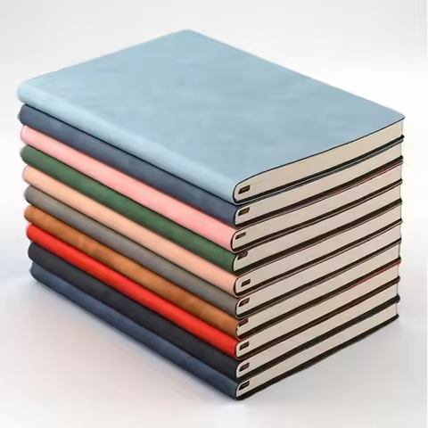 Soft Sheepskin PU Notebook A5 Size 21*14.5cm 160 Pages Soft Leather Cover Office Daily Writing Journ