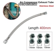 MAINAUSHUI6K 1Pcs Air Compressor Exhaust Tube, with Air Pump Check Valve 400mm Intake Tube,  Stainle