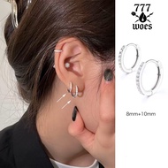 777WOES Diamond/CZ Diamond Hoop Earrings For Sleeping Comfortable To Wear Can Be Used With Both Ear 