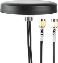 MIMO Omnidirectional Low Profile 4G LTE 5G Antenna SMA Male Connector with 10ft Cable for Boosts Per