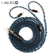 Uareliffe KBEAR ST-12 Plus Earbud Upgrade Cable 2M 8 Strands 4N OFC Silver-plated Headset Wire HiFi 