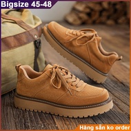 Large thick-soled suede sneakers for men with big feet 29-30cm. Big size leather sneakers 46-47eu (4