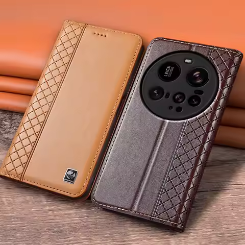 Flip Case For XIAOMI Mi14 Mi 14 14T Pro Ultra 5G Luxury Cowhide Genuine Leather Wallet Cases Napa Gr