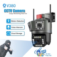 Three Lens Yoosee 4G 8MP+8MP+8MP CCTV Camera NO WIFI Needed Connect to Phone Human Tracking Securit