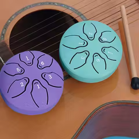 Mini Void Drum 3-inch 6-tone Steel Tongue Drums With Drumsticks Percussion Musical Instruments Giftw