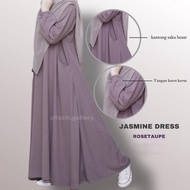 Baju gamis wanita terbaru simple dan elegan bahan ity crepe premium