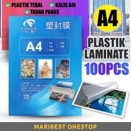 100PCS Plastik Laminate film A4 kertas liminate laminate Film Paper plastik laminate a4 murah lamina