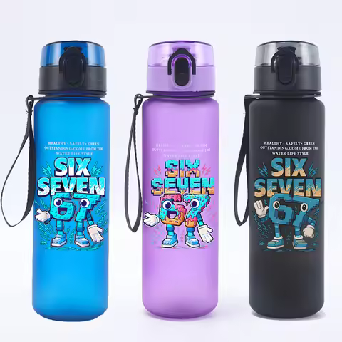 Steal A Brainrot Water Bottles 67 Six Seven Cartoon Printed Water Cup Kids Boys Sports Water Bottles