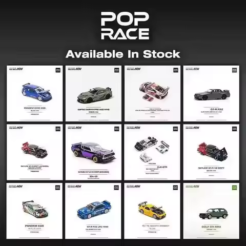 POP Race 1:64 CLK GTR D2 GTR R32 KPGC10 RX7 FD3S RWB NSX Top Secret Supra Diecast Car Model Collecti
