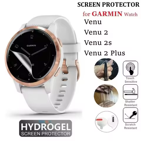 10PCS TPU Hydrogel Screen Protector for Garmin Venu 2 Plus Venu 2s Vivoactive 4/4S Smart Watch HD Cl