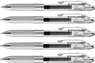 Pentel Energel Infree Gel Ink Ballpoint Pen 0.5mm, Needle Tip, Black Ink, 5 Pen Set(Japan Import)