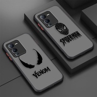 Matte Phone Case Skin Feeling Spider-Man Venom Symbol Logo For Vivo S1 S5 S6 S9 S9E T1 Z1 Z6 V11I V5 V23E V20SE X21UD X70 X60 PRO PLUS 5G Y91 Y93 Y91C IQOO5 IQOO7 IQOO NEO3  NEO5