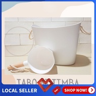 【Lowest price】TIMBA at TABO - Aesthetic White Timba / Bucket / Laundry or Storage Basket with Rope H