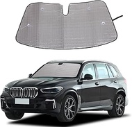 Windshield Sunshade Compatible with BMW X5 G05 2019-2023 Folding Car Sun Shade for Front Window, Aut