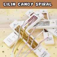 LILIN Premium Metallic Spiral Candle Wavy Birthday Candle/ Birthday Candle