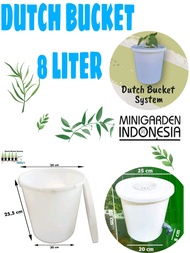 EMBER HIDROPONIK DUTCH BUCKET SYSTEM 8 LITER BOX WADAH POT HIDROPONIK
