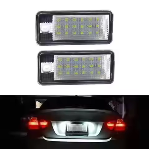 2/4PCS Suitable For Audi A3 S3 A4 S4 A6 C6 A8 S8 Q7 LED License Plate Light Car LED License Plate Li
