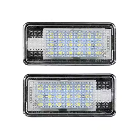 2PCS 18 LED Auto Canbus Car LED Number License Plate Light 12V For Audi A3 A4 A6 A8 B6 B7 Q7
