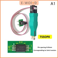 YUYIN4 1ชิ้น MSOP8 TSSOP8ชิป PCB สำหรับทดสอบการเผาไหม้โพรบแบบมีสปริงเข็มดาวน์โหลดโปรแกรมสายเครื่องเข
