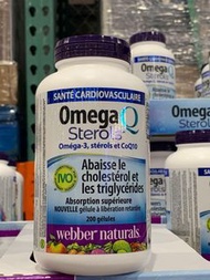 ［加拿大代購]  (最新版)Webber Naturals COQ10 Omega 3 200 Softgels 奧米加3+輔酶10