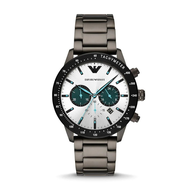 Emporio Armani Chronograph Gunmetal Stainless Steel Watch  AR11471 43mm AR11472