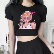 C - CER SENSI Crop Top LatestWanita APT Rose RIB Crop Top/ (LD 88, PJ 40) CURRENT TEENAGE CROP TOP/