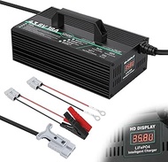 36V Lithium Battery Charger for 38.4V LiFePO4 Battery Charger,43.8V 18A Fully Automatic Smart Chargi