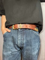 全新STUSSY 2024SS 徽標裝飾針扣真皮皮帶STUSSY belt STUSSY皮帶