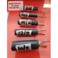 Royal Cord 2C 2 Wires Per Meter 18/2 16/2 14/2 12/2 10/2 Electrical Stranded Duplex Wire Dual Cor