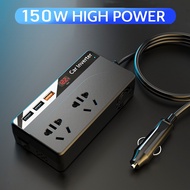 Universal Socket Car Power Inverter 12V 150W / 200W DC to AC 1 X QC3.0+ 2 X 2 USB 2.4V Port