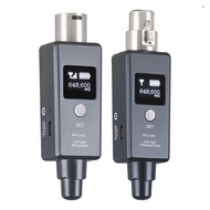 ayeshow 1 Pair Microphone Wireless System Micphone Wireless Transmitter System UHF DSP Transmitter &amp; Receiver Mic/Line Two Modes for Dynamic/Condenser Microphone