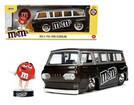 M&Ms 1965 Ford Econoline 1:24 Scale Die-Cast Metal Vehicle with Red Figure
