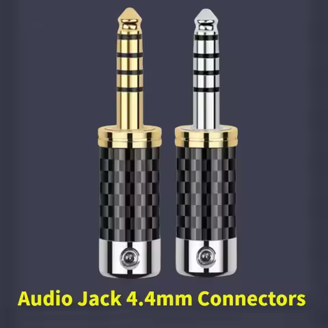 Audio Jack 4.4mm Connector 4.4 Jacks Headphone Plug Gold Rhodium 5 Pole Soldering DIY NW-WM1Z NW-WM1