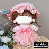Mini Clothes for 20cm Baby Cotton Doll Dress Up Skirt Set 20cm Doll Clothes Outfit Lolita Skirt Doll