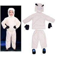 [tenlzsp0bc] Kids Sheep Costume Sweatshirt and Pants Fancy Dress Outfit Farm Animal Costume Apparel 