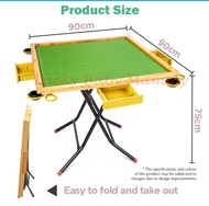 LZD Foldable PVC/Wooden Frame Mahjong Table