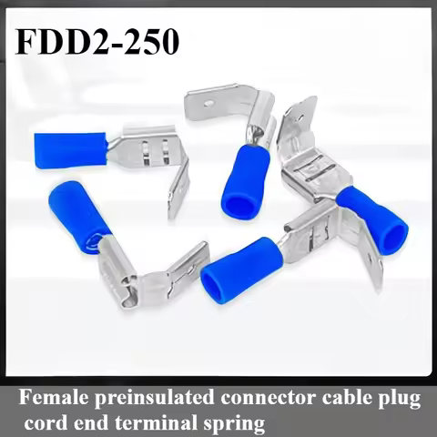 20x Crimping Connectors Piggyback Female Spade Connector Terminals Brass Printed with Sn