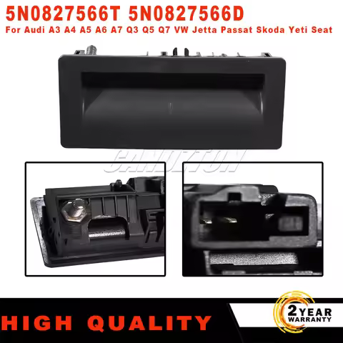 5N0827566T 5N0827566D New Trunk Handle Release Switch Black For Audi A3 A4 A5 A6 A7 Q3 Q5 Q7 VW Jett