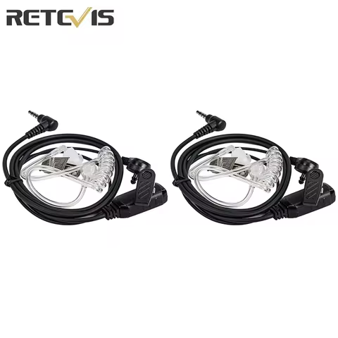 Retevis EAY001 Walkie Talkie Air Tube Earpiece PTT 3.5mm Single needle Radio Earphones for Retevis R