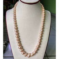Gradient shell pearl necklace | Pearl pearls | Shell pearl | Beaded necklace | Long Necklace
