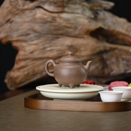 Raw Ore Green Slope Pure Handmade Three-legged Dabin Ruyi Practical Yixing Purple Clay Teapot Kung F